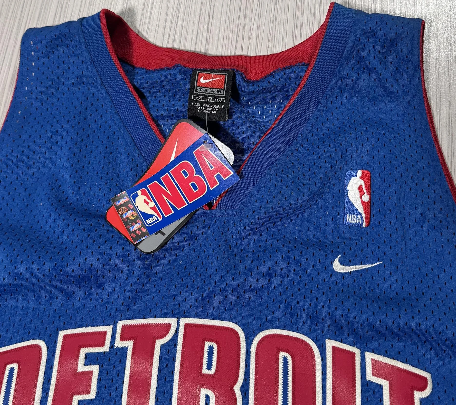 Vintage Nike Detroit Pistons Ben Wallace Blue Swingman Jersey